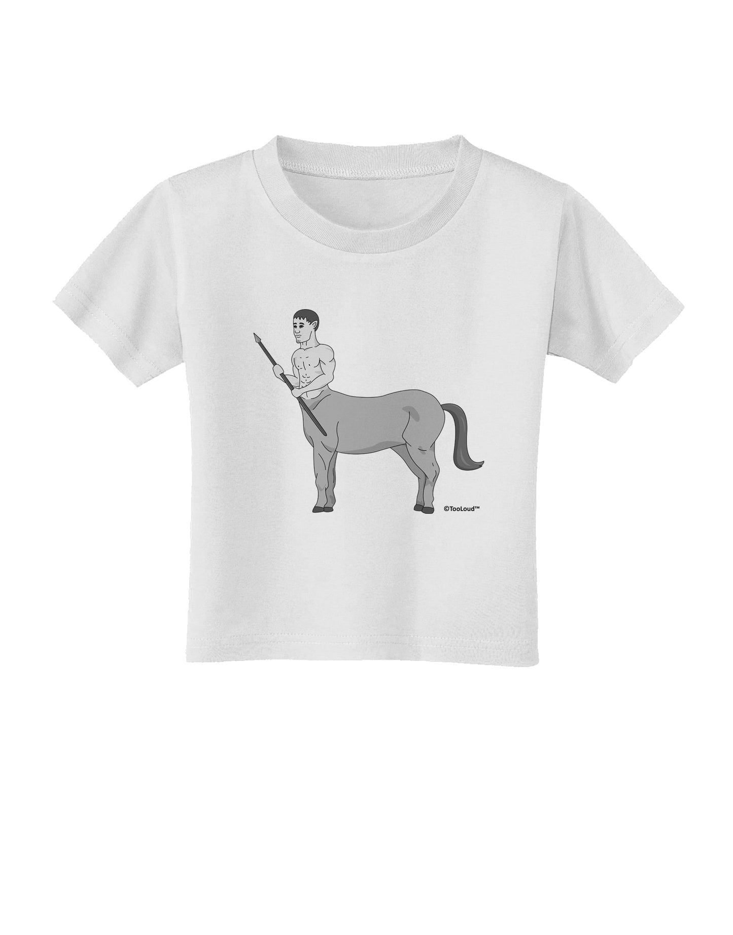 Greek Mythology Centaur Design - Grayscale Toddler T-Shirt by TooLoud-Toddler T-Shirt-TooLoud-White-2T-Davson Sales