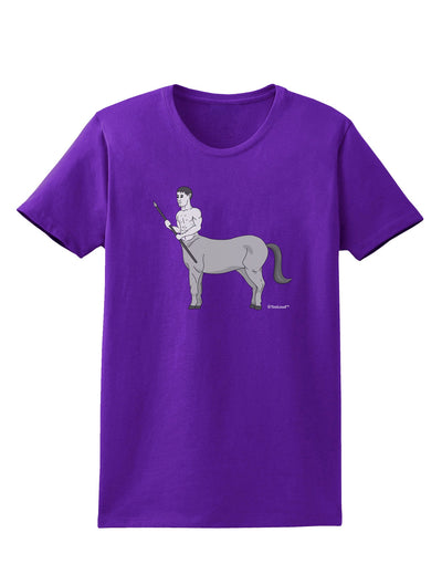 Greek Mythology Centaur Design - Grayscale Womens Dark T-Shirt by TooLoud-Womens T-Shirt-TooLoud-Purple-X-Small-Davson Sales