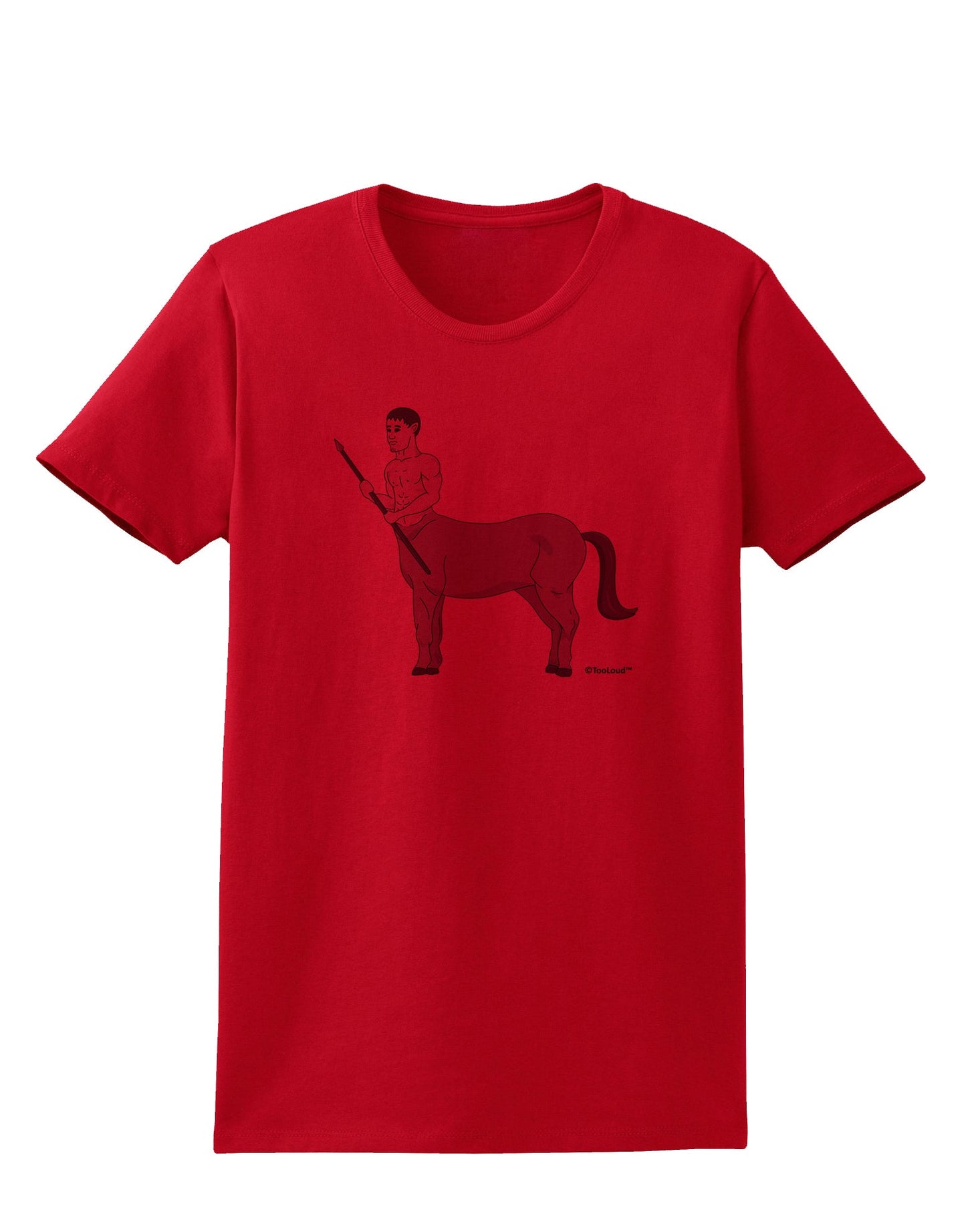Greek Mythology Centaur Design - Grayscale Womens T-Shirt by TooLoud-Womens T-Shirt-TooLoud-Red-X-Small-Davson Sales