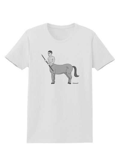 Greek Mythology Centaur Design - Grayscale Womens T-Shirt by TooLoud-Womens T-Shirt-TooLoud-White-X-Small-Davson Sales