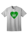 Green Adult T-Shirt with Marijuana Leaf Design-Mens T-shirts-TooLoud-AshGray-Small-Davson Sales