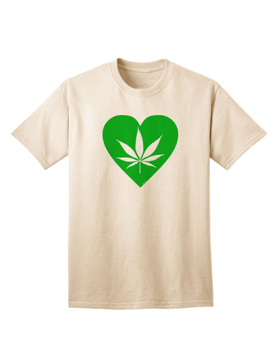 Green Adult T-Shirt with Marijuana Leaf Design-Mens T-shirts-TooLoud-Natural-Small-Davson Sales