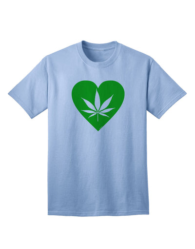 Green Adult T-Shirt with Marijuana Leaf Design-Mens T-shirts-TooLoud-Light-Blue-Small-Davson Sales