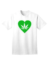 Green Adult T-Shirt with Marijuana Leaf Design-Mens T-shirts-TooLoud-White-Small-Davson Sales