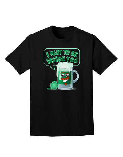 Green Beer - Inside You Adult Dark T-Shirt-Mens T-Shirt-TooLoud-Black-Small-Davson Sales