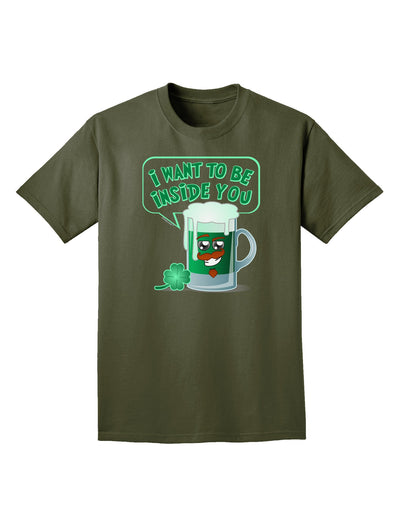 Green Beer - Inside You Adult Dark T-Shirt-Mens T-Shirt-TooLoud-Military-Green-Small-Davson Sales