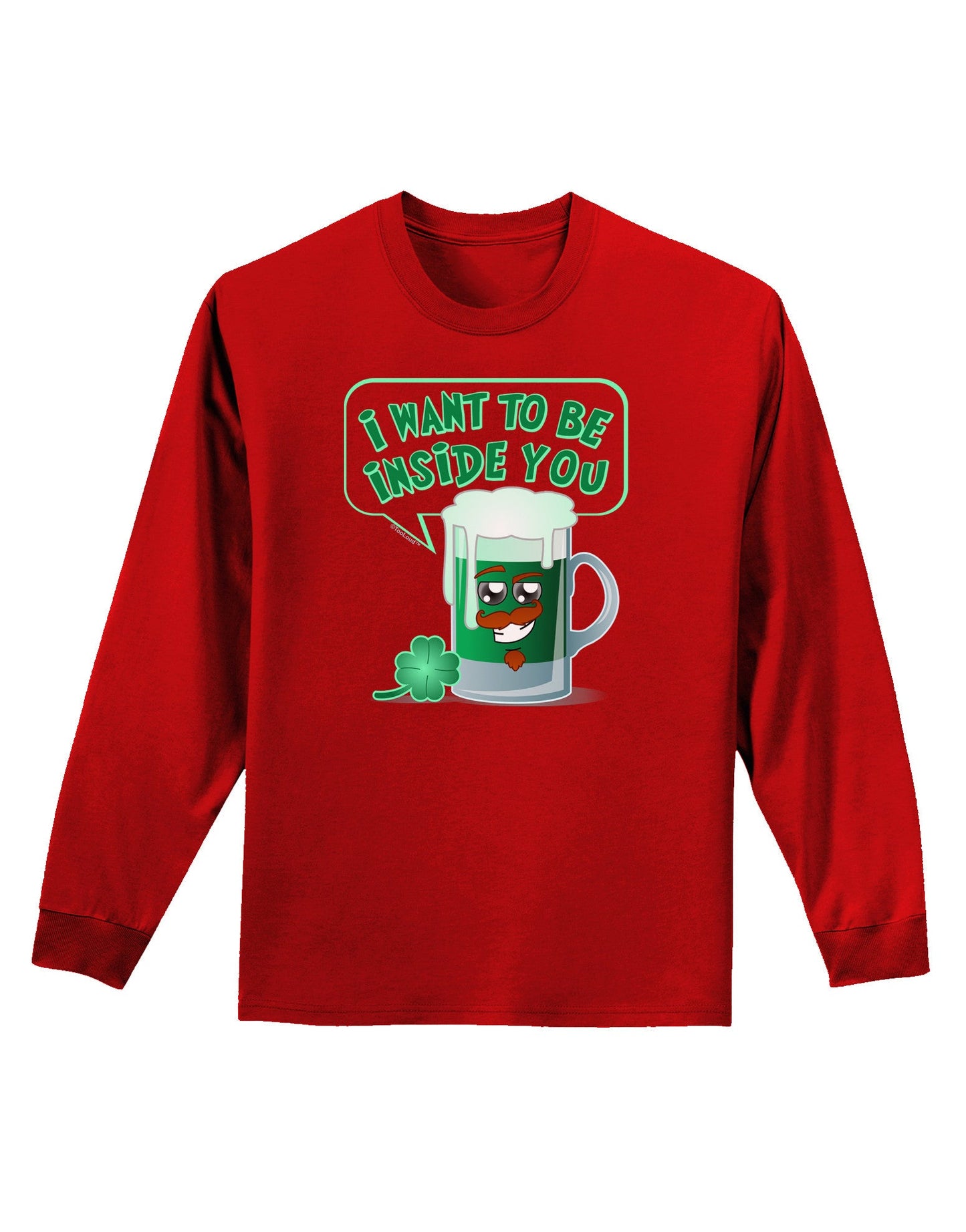 Green Beer - Inside You Adult Long Sleeve Dark T-Shirt-TooLoud-Red-Small-Davson Sales