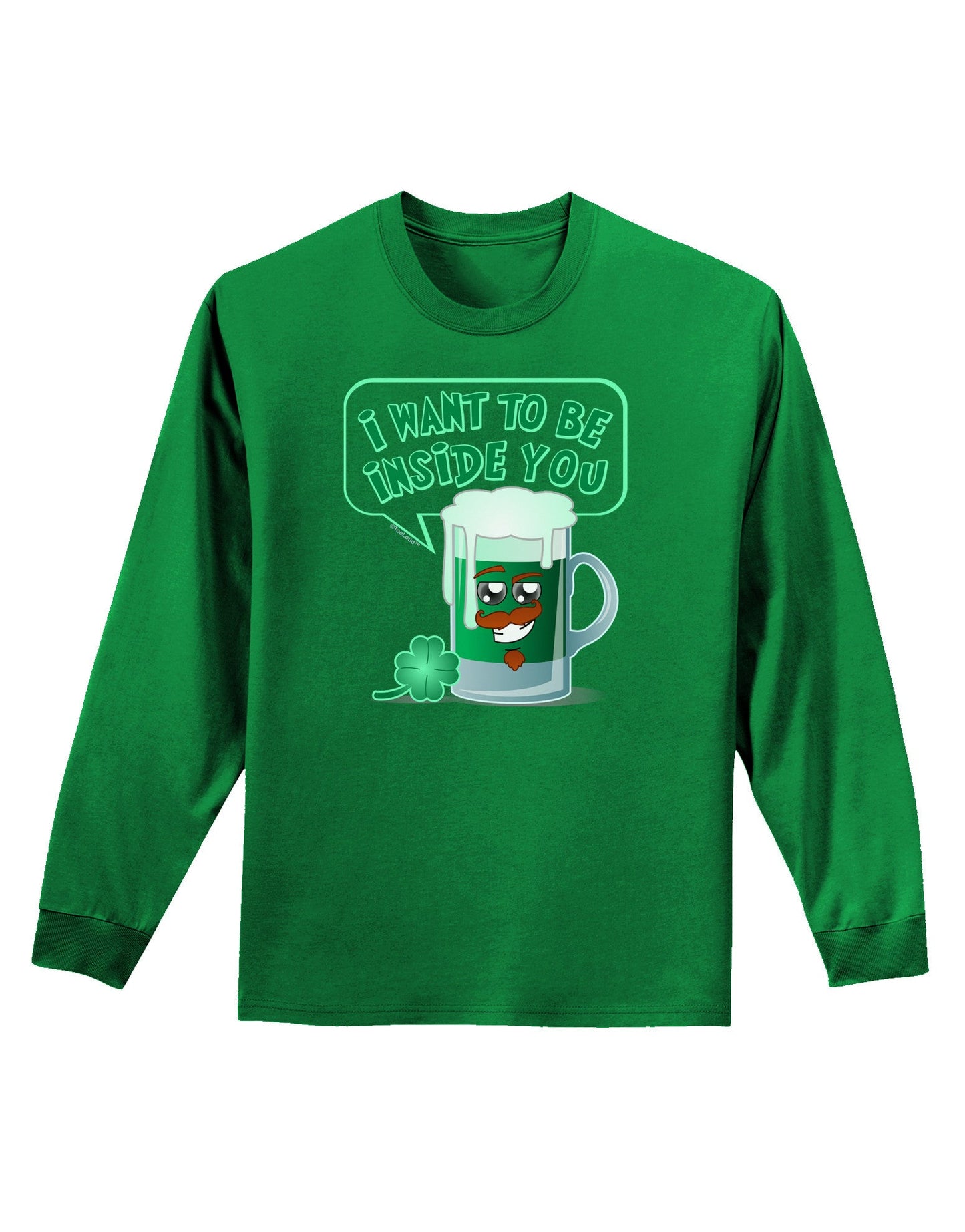 Green Beer - Inside You Adult Long Sleeve Dark T-Shirt-TooLoud-Kelly-Green-Small-Davson Sales