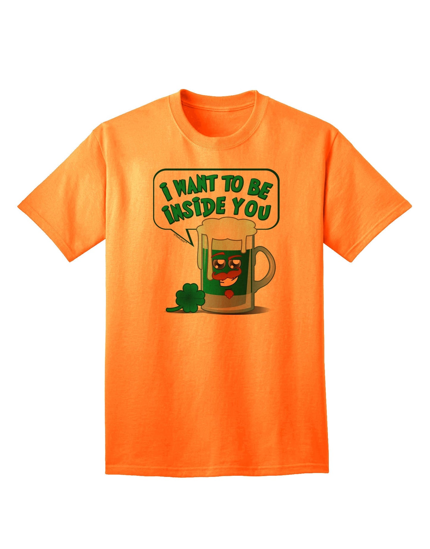 Green Beer - Inside You Premium Adult T-Shirt Collection-Mens T-shirts-TooLoud-Neon-Orange-Small-Davson Sales