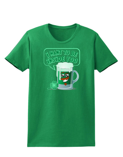 Green Beer - Inside You Womens Dark T-Shirt-TooLoud-Kelly-Green-X-Small-Davson Sales