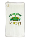 Green Beer King Micro Terry Gromet Golf Towel 16 x 25 inch-Golf Towel-TooLoud-White-Davson Sales