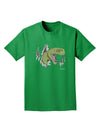 Green Dinosaur Breaking Free Adult Dark T-Shirt by TooLoud-Mens T-Shirt-TooLoud-Kelly-Green-Small-Davson Sales