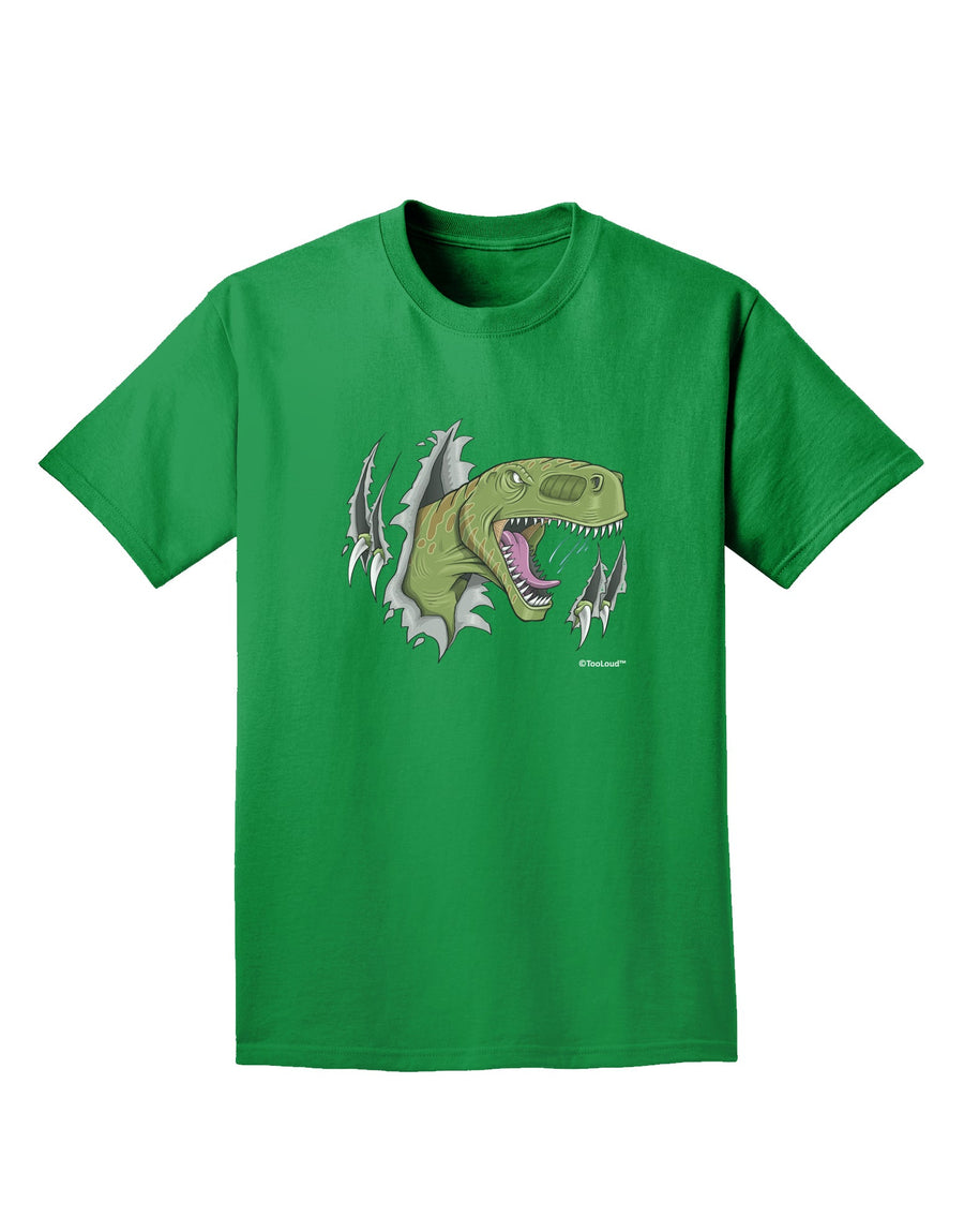 Green Dinosaur Breaking Free Adult Dark T-Shirt by TooLoud-Mens T-Shirt-TooLoud-Purple-Small-Davson Sales