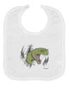 Green Dinosaur Breaking Free Baby Bib by TooLoud