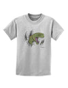 Green Dinosaur Breaking Free Childrens T-Shirt by TooLoud-Childrens T-Shirt-TooLoud-AshGray-X-Small-Davson Sales