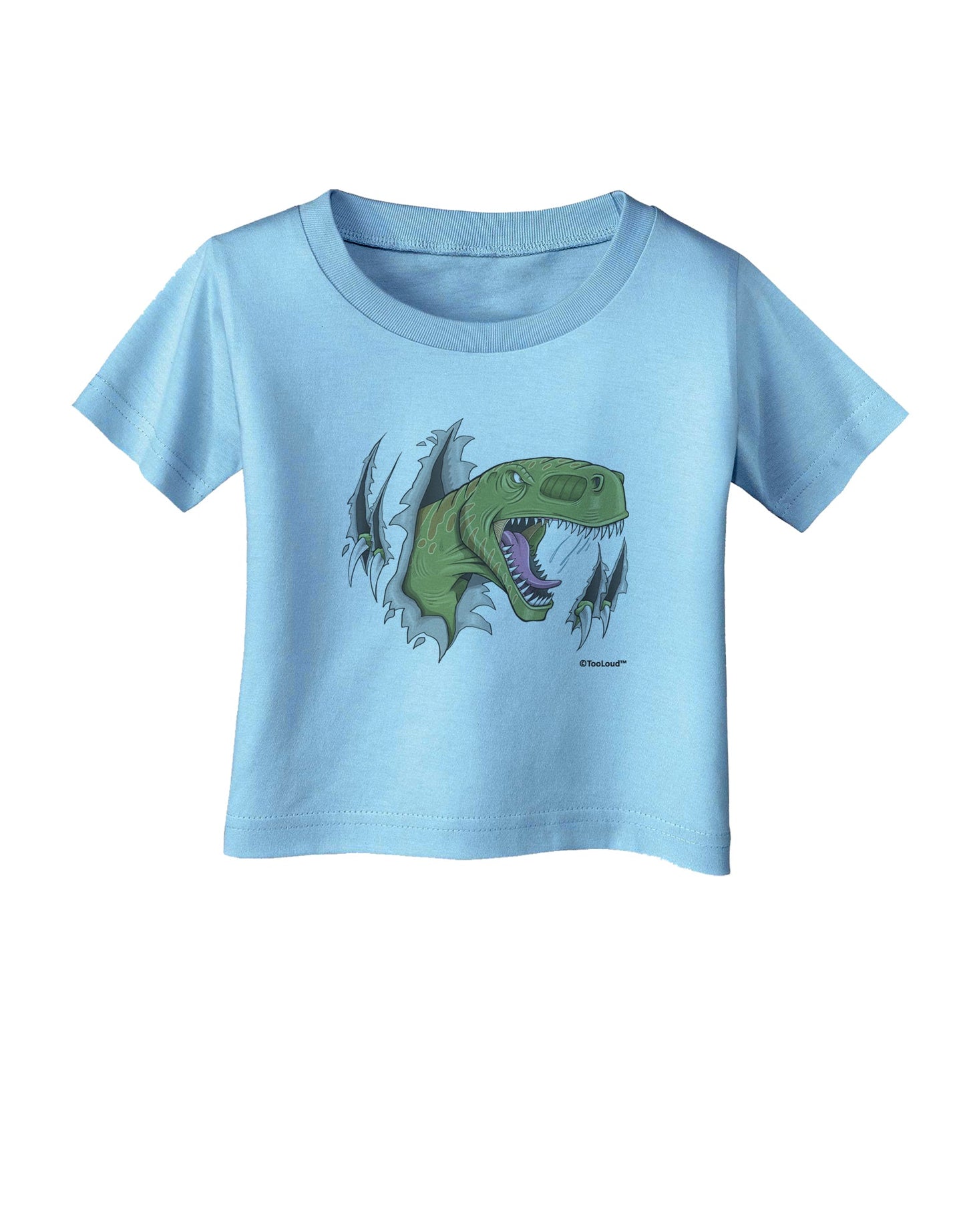 Green Dinosaur Breaking Free Infant T-Shirt by TooLoud-Infant T-Shirt-TooLoud-Aquatic-Blue-06-Months-Davson Sales