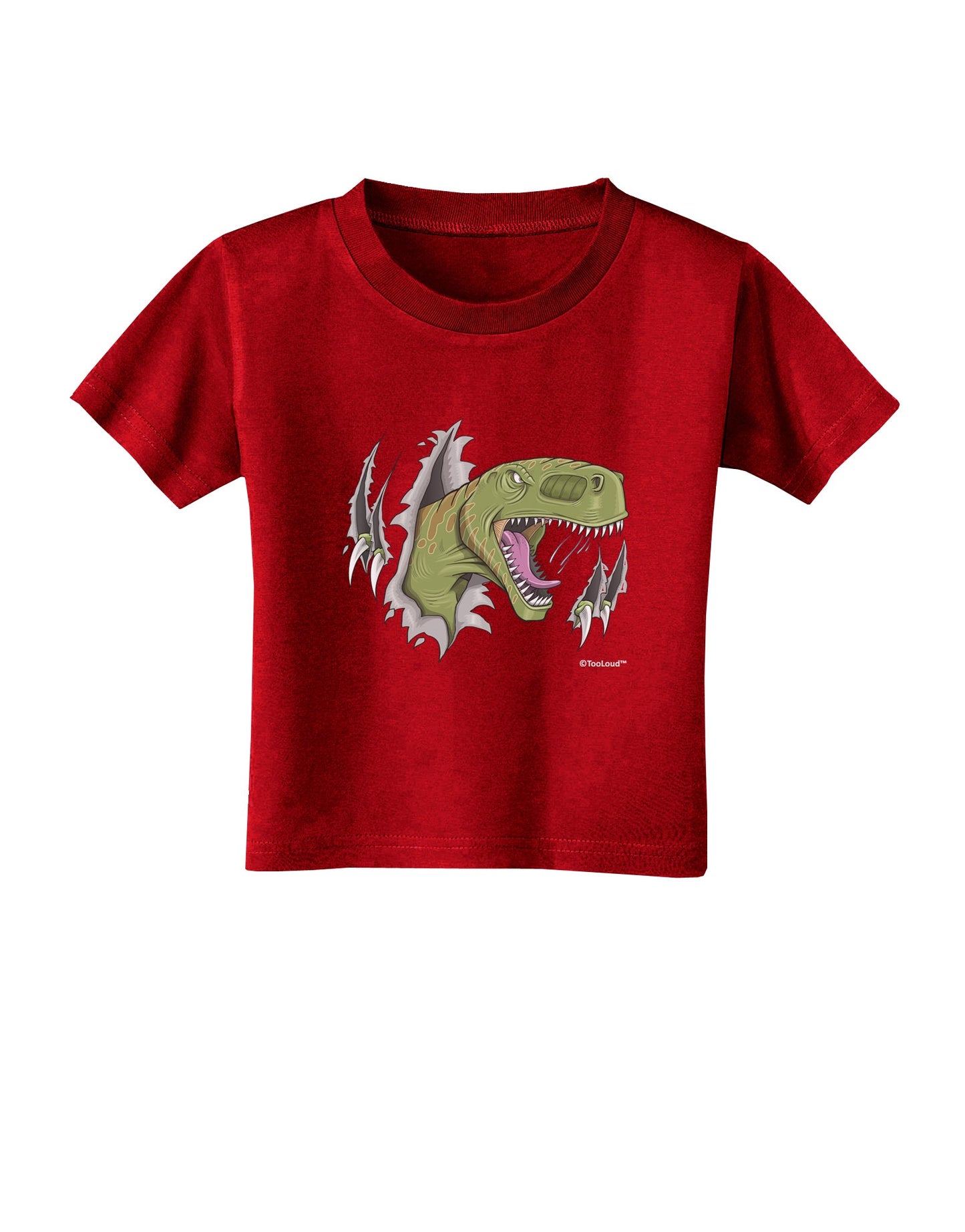 Green Dinosaur Breaking Free Toddler T-Shirt Dark by TooLoud-Toddler T-Shirt-TooLoud-Red-2T-Davson Sales