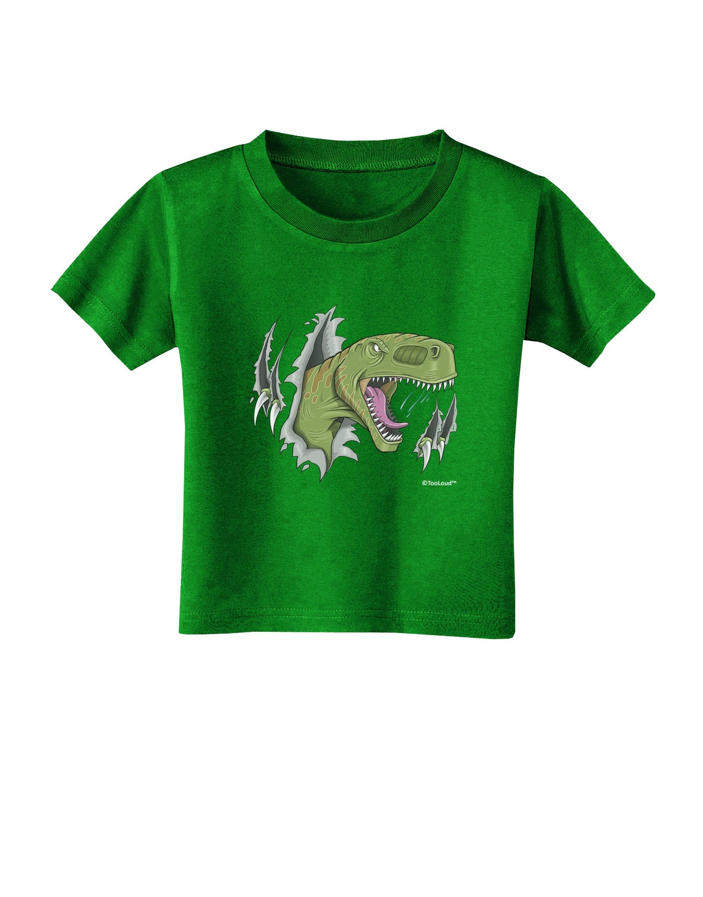Green Dinosaur Breaking Free Toddler T-Shirt Dark by TooLoud-Toddler T-Shirt-TooLoud-Clover-Green-2T-Davson Sales