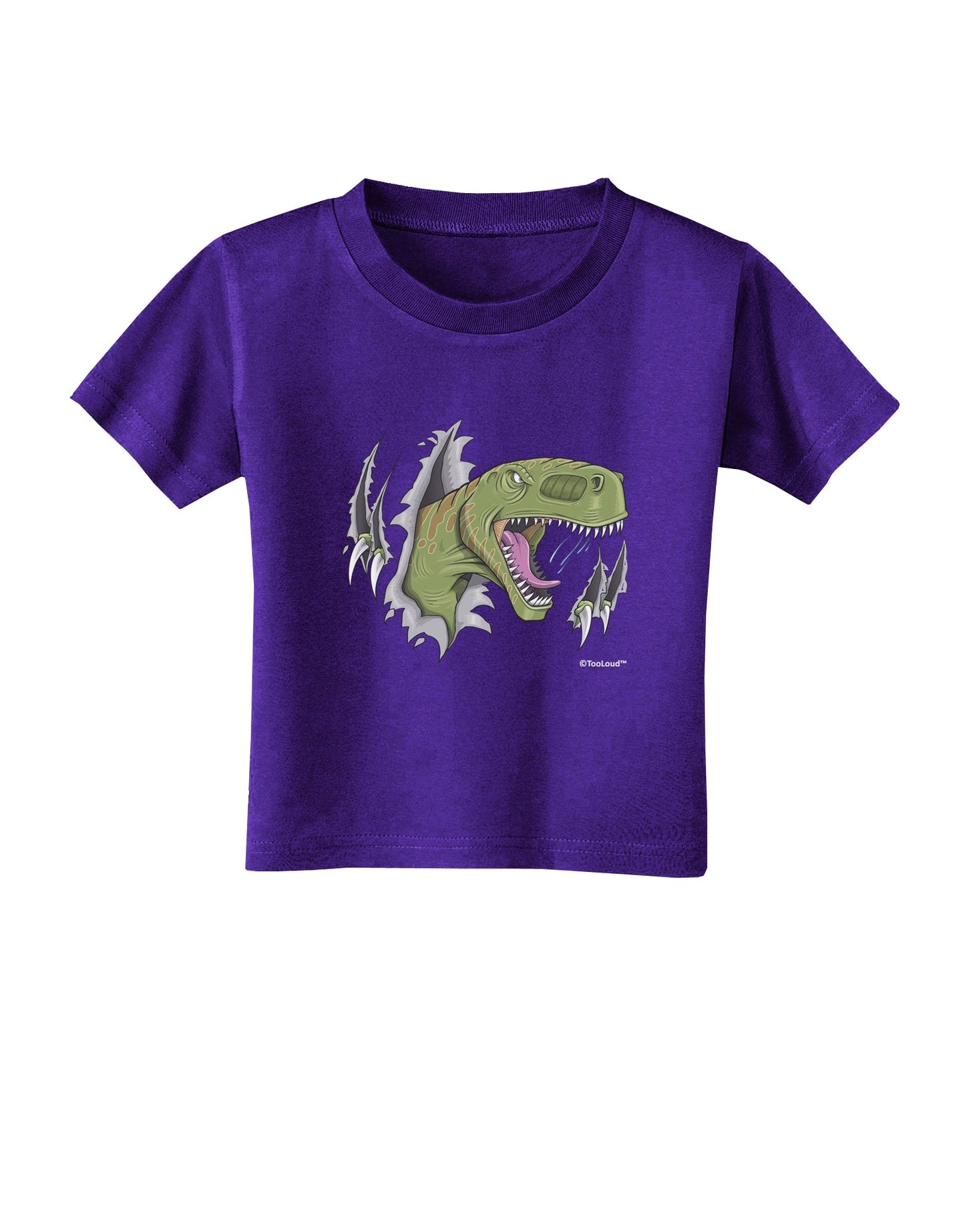 Green Dinosaur Breaking Free Toddler T-Shirt Dark by TooLoud-Toddler T-Shirt-TooLoud-Purple-2T-Davson Sales