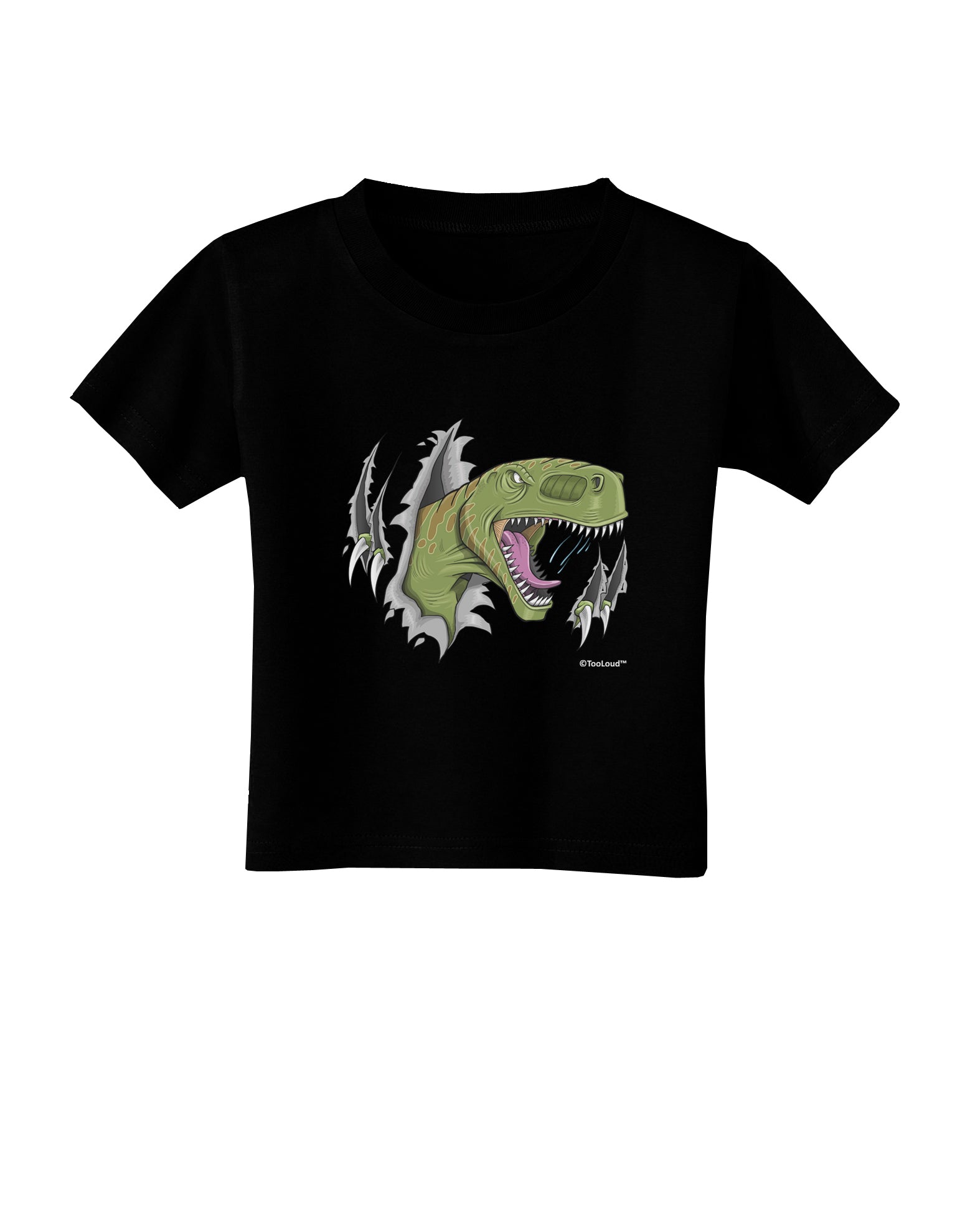 Green Dinosaur Breaking Free Toddler T-Shirt Dark by TooLoud-Toddler T-Shirt-TooLoud-Black-2T-Davson Sales