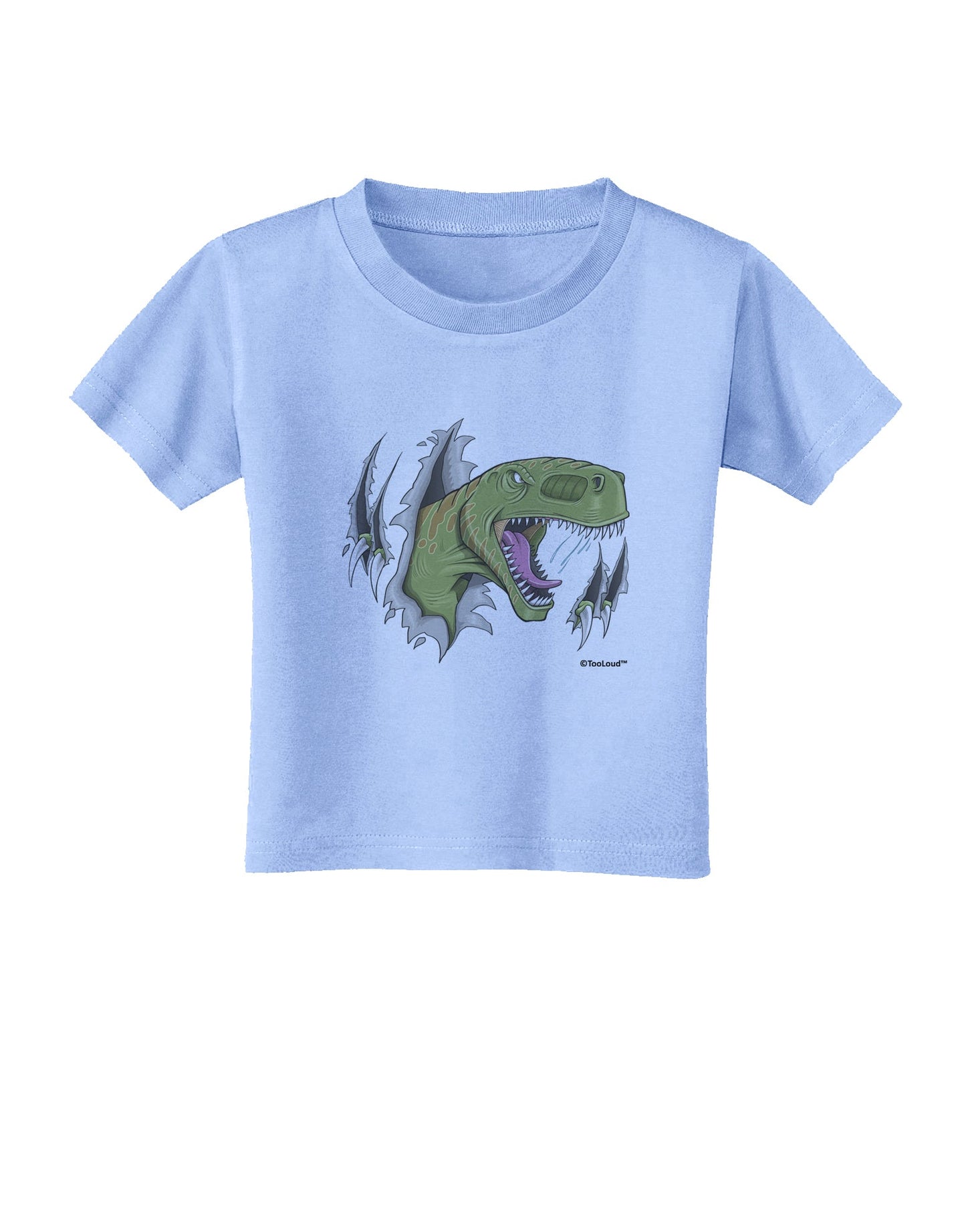 Green Dinosaur Breaking Free Toddler T-Shirt by TooLoud-Toddler T-Shirt-TooLoud-Aquatic-Blue-2T-Davson Sales