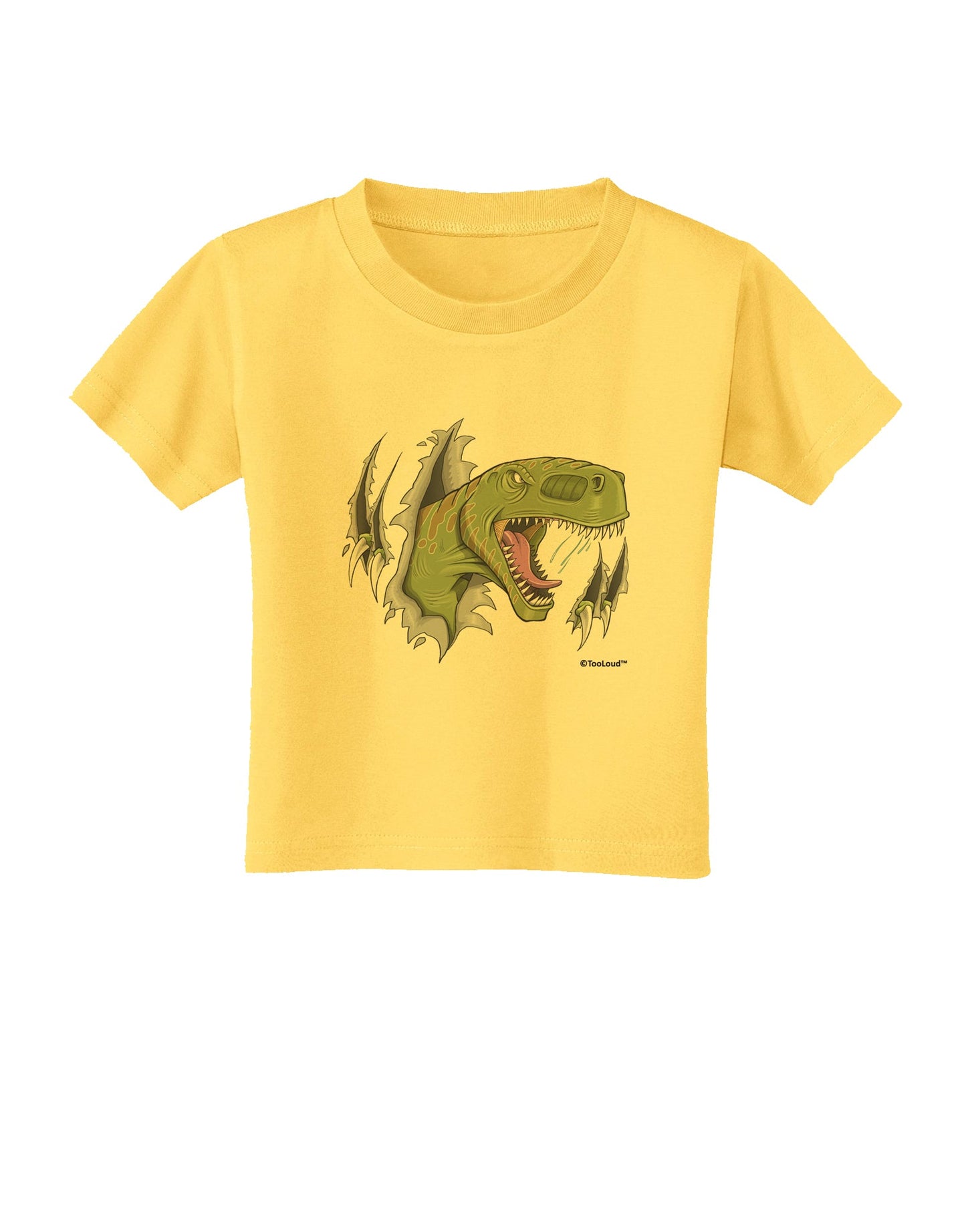 Green Dinosaur Breaking Free Toddler T-Shirt by TooLoud-Toddler T-Shirt-TooLoud-Yellow-2T-Davson Sales