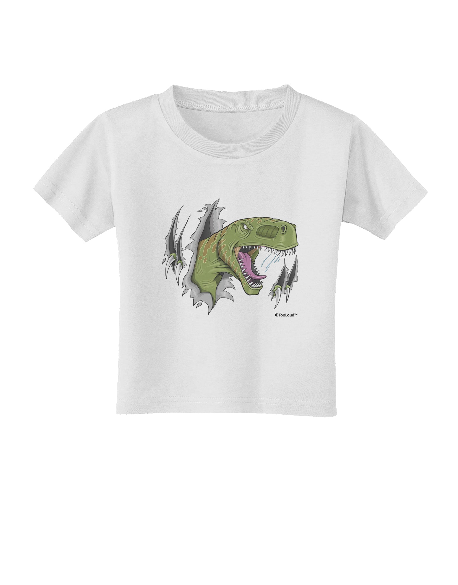 Green Dinosaur Breaking Free Toddler T-Shirt by TooLoud-Toddler T-Shirt-TooLoud-White-2T-Davson Sales