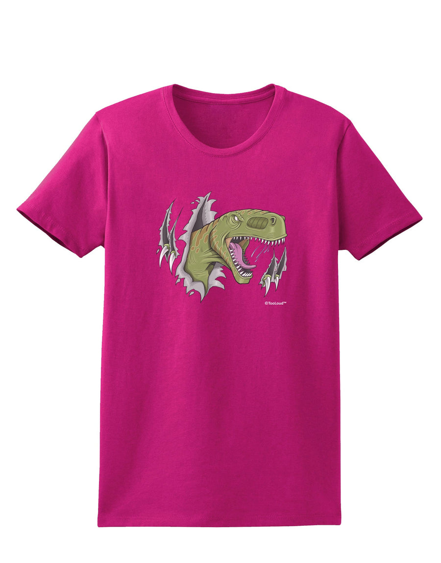 Green Dinosaur Breaking Free Womens Dark T-Shirt by TooLoud-Womens T-Shirt-TooLoud-Black-X-Small-Davson Sales