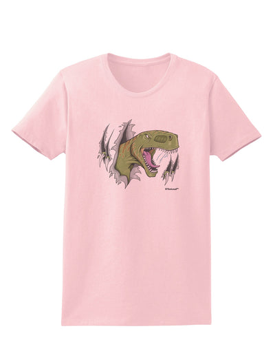 Green Dinosaur Breaking Free Womens T-Shirt by TooLoud-Womens T-Shirt-TooLoud-PalePink-X-Small-Davson Sales