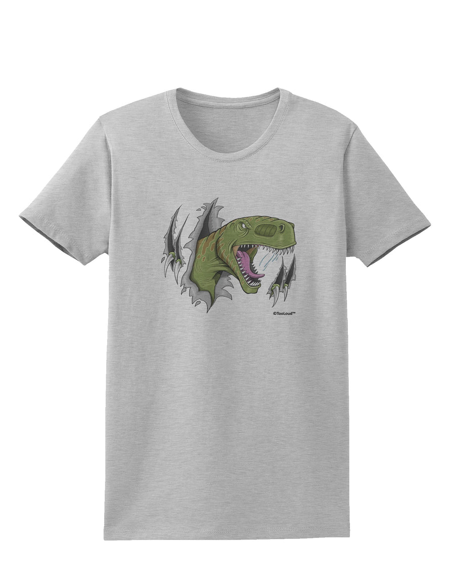 Green Dinosaur Breaking Free Womens T-Shirt by TooLoud-Womens T-Shirt-TooLoud-White-X-Small-Davson Sales