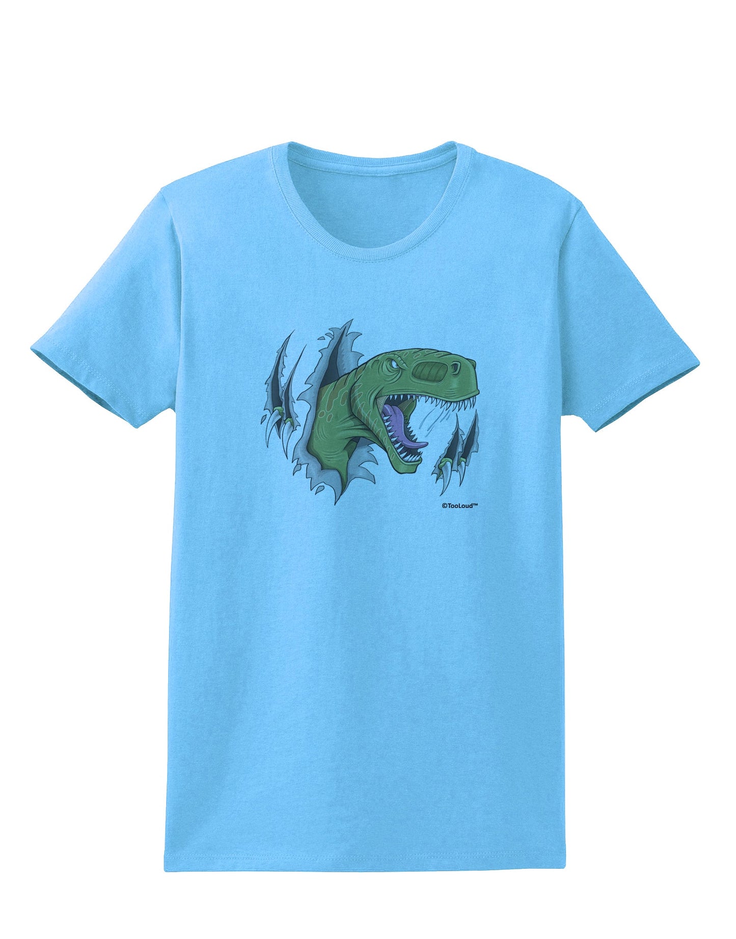 Green Dinosaur Breaking Free Womens T-Shirt by TooLoud-Womens T-Shirt-TooLoud-Aquatic-Blue-X-Small-Davson Sales