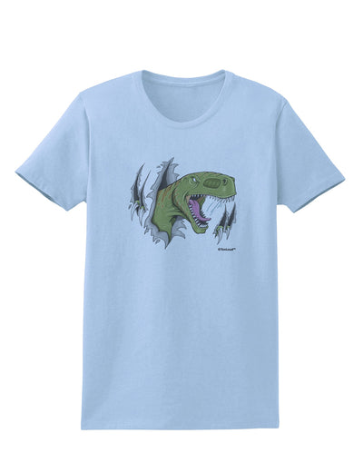 Green Dinosaur Breaking Free Womens T-Shirt by TooLoud-Womens T-Shirt-TooLoud-Light-Blue-X-Small-Davson Sales