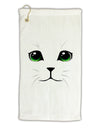 Green-Eyed Cute Cat Face Micro Terry Gromet Golf Towel 16 x 25 inch-Golf Towel-TooLoud-White-Davson Sales