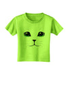 Green-Eyed Cute Cat Face Toddler T-Shirt