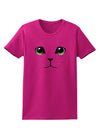 Green-Eyed Cute Cat Face Womens Dark T-Shirt-TooLoud-Hot-Pink-Small-Davson Sales