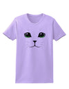 Green-Eyed Cute Cat Face Womens T-Shirt-Womens T-Shirt-TooLoud-Lavender-X-Small-Davson Sales