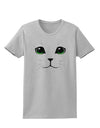Green-Eyed Cute Cat Face Womens T-Shirt
