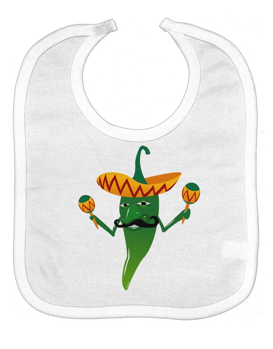 Green Hot Mexican Chili Pepper Baby Bib