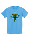 Green Hot Mexican Chili Pepper Childrens T-Shirt-Childrens T-Shirt-TooLoud-Aquatic-Blue-X-Small-Davson Sales