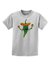 Green Hot Mexican Chili Pepper Childrens T-Shirt-Childrens T-Shirt-TooLoud-AshGray-X-Small-Davson Sales