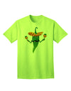 Green Hot Mexican Chili Pepper - Premium Adult T-Shirt for Casual Wear-Mens T-shirts-TooLoud-Neon-Green-Small-Davson Sales