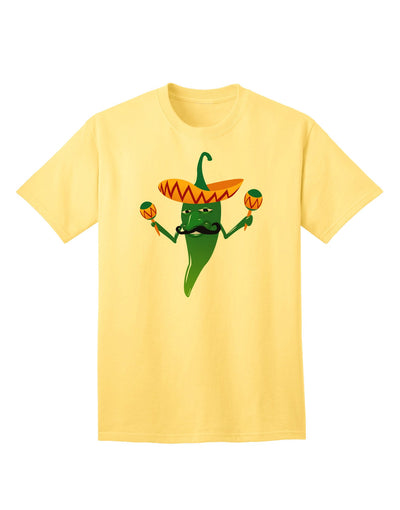 Green Hot Mexican Chili Pepper - Premium Adult T-Shirt for Casual Wear-Mens T-shirts-TooLoud-Yellow-Small-Davson Sales