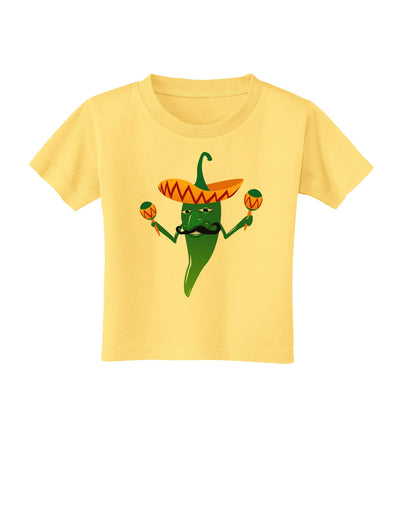 Green Hot Mexican Chili Pepper Toddler T-Shirt-Toddler T-Shirt-TooLoud-Daffodil-Yellow-2T-Davson Sales