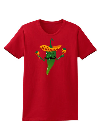 Green Hot Mexican Chili Pepper Womens Dark T-Shirt-TooLoud-Red-X-Small-Davson Sales