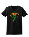 Green Hot Mexican Chili Pepper Womens Dark T-Shirt-TooLoud-Black-X-Small-Davson Sales