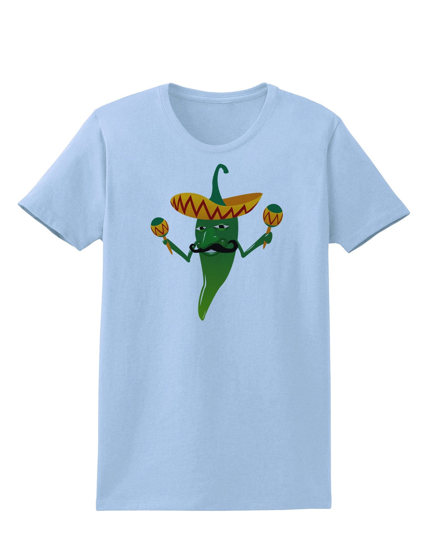 Green Hot Mexican Chili Pepper Womens T-Shirt-Womens T-Shirt-TooLoud-Light-Blue-X-Small-Davson Sales