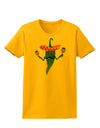 Green Hot Mexican Chili Pepper Womens T-Shirt-Womens T-Shirt-TooLoud-Gold-X-Small-Davson Sales