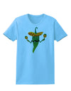 Green Hot Mexican Chili Pepper Womens T-Shirt-Womens T-Shirt-TooLoud-Aquatic-Blue-X-Small-Davson Sales