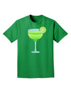 Green Margarita with Lime - Cinco de Mayo Adult Dark T-Shirt by TooLoud-Mens T-Shirt-TooLoud-Kelly-Green-Small-Davson Sales