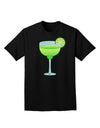 Green Margarita with Lime - Cinco de Mayo Adult Dark T-Shirt by TooLoud-Mens T-Shirt-TooLoud-Black-Small-Davson Sales